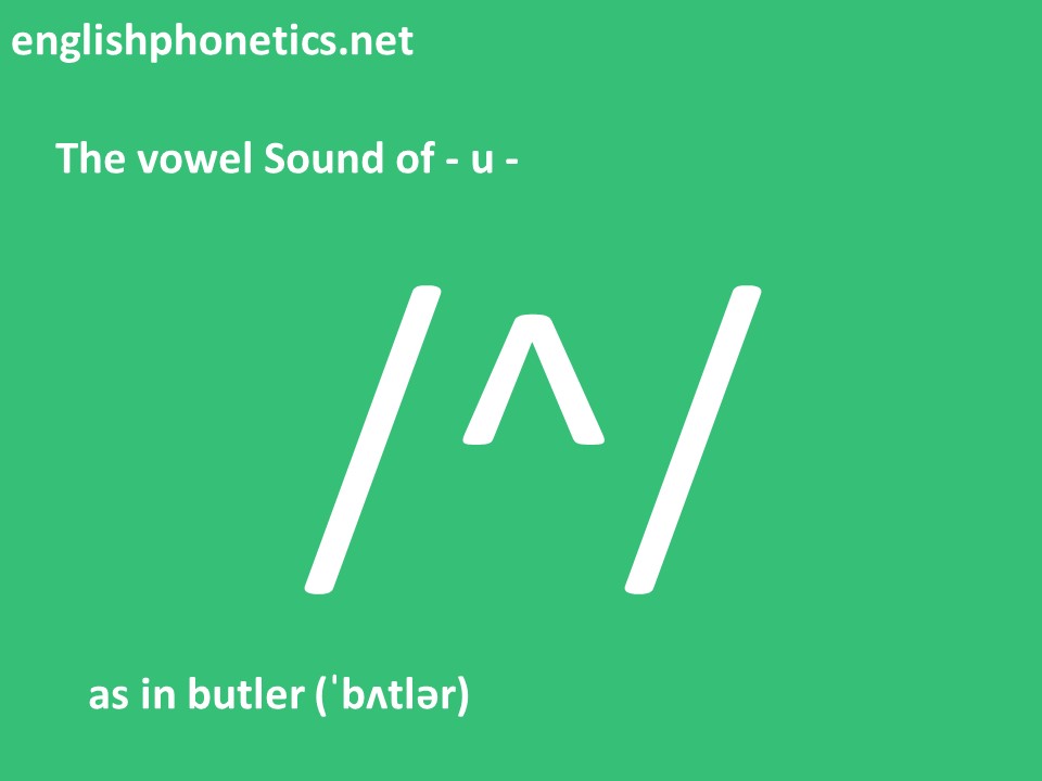  How to pronounce the vowel Sound of u as in butler
