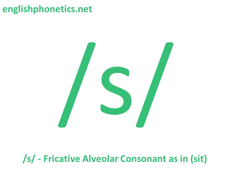 How to pronounce the consonant /s/: voiceless, alveolar, fricative consonant