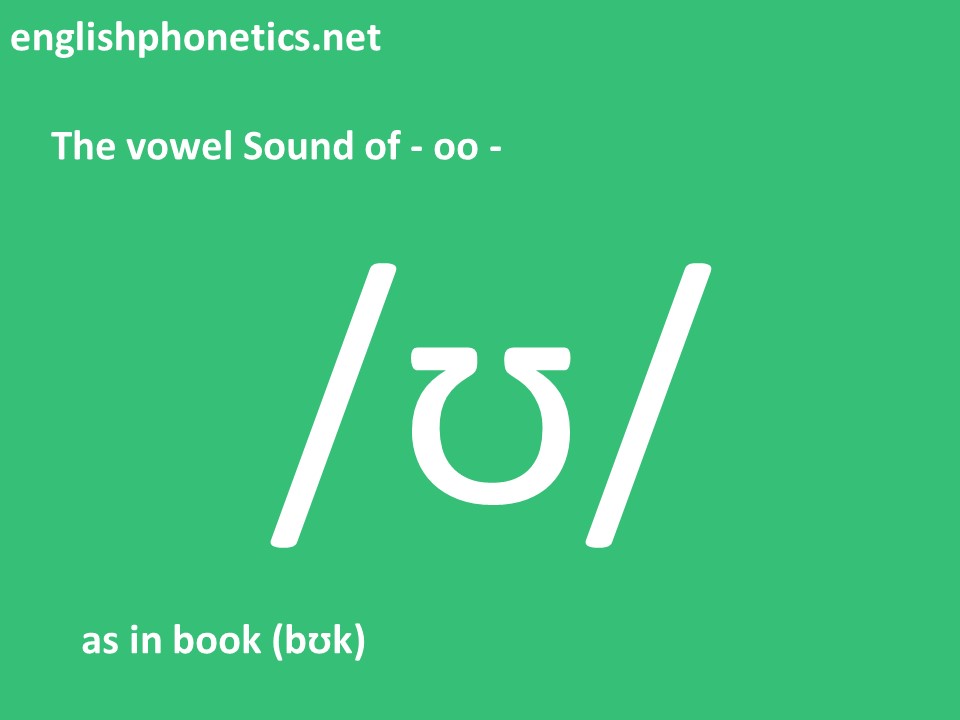 How to pronounce the vowel Sound of oo as in book
