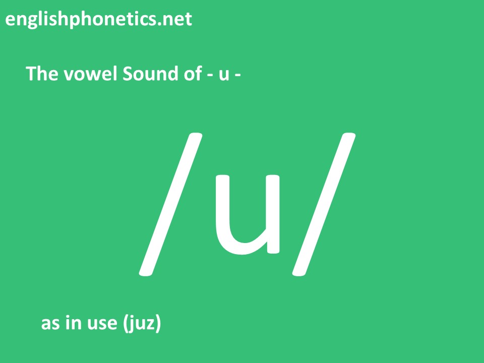 How to pronounce the vowel sound of u as in use