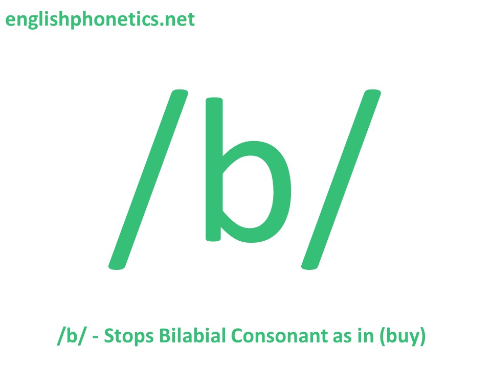 How to pronounce the sound /b/: voiced, bilabial, stop consonant