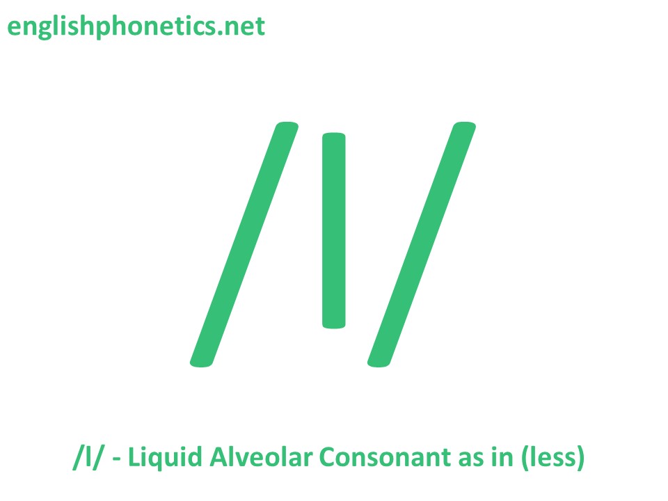 How to pronounce the consonant /l/: voiced, alveolar, liquid consonant