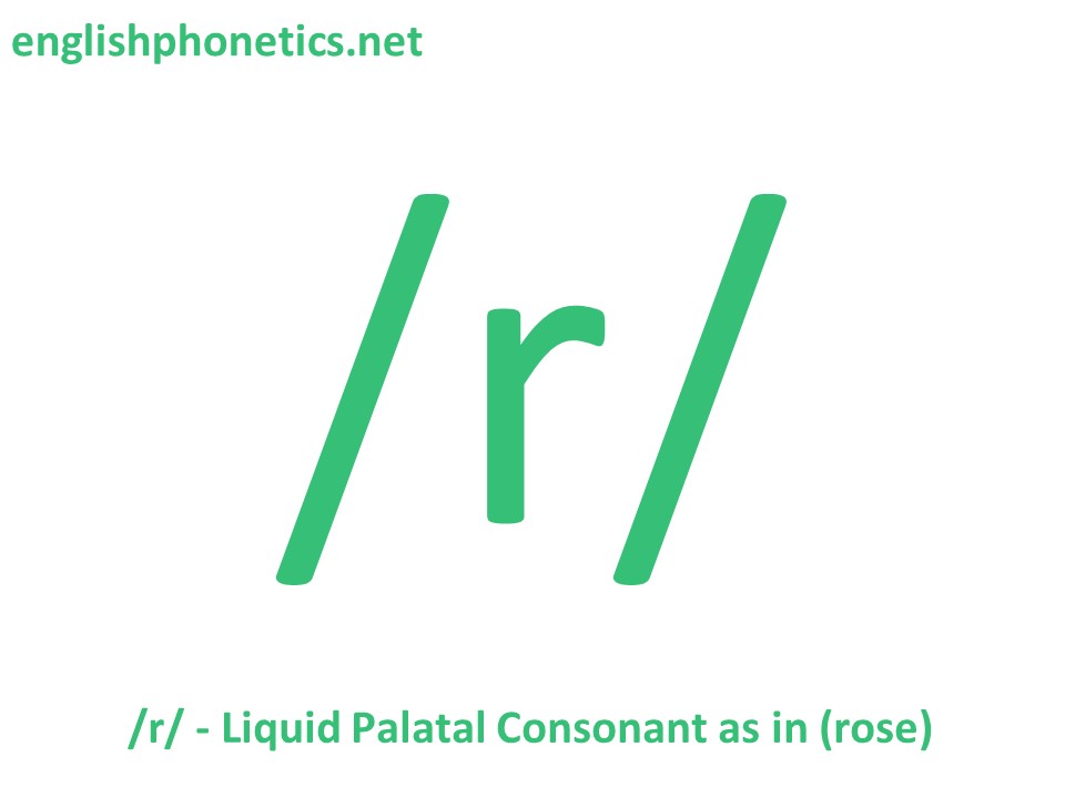 How to pronounce the sound /r/: voiced, palatal, liquid consonant