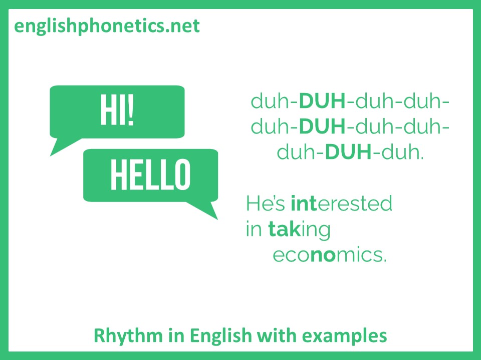 Rhythm in English with examples