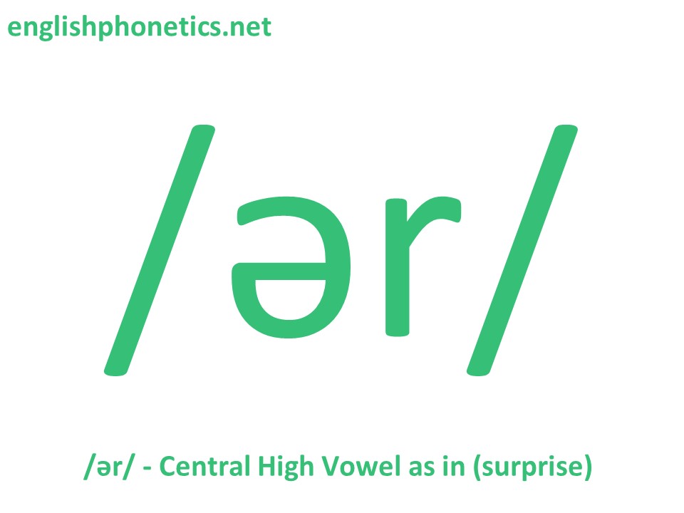 How to pronounce the sound /ər/: high, central, lax vowel