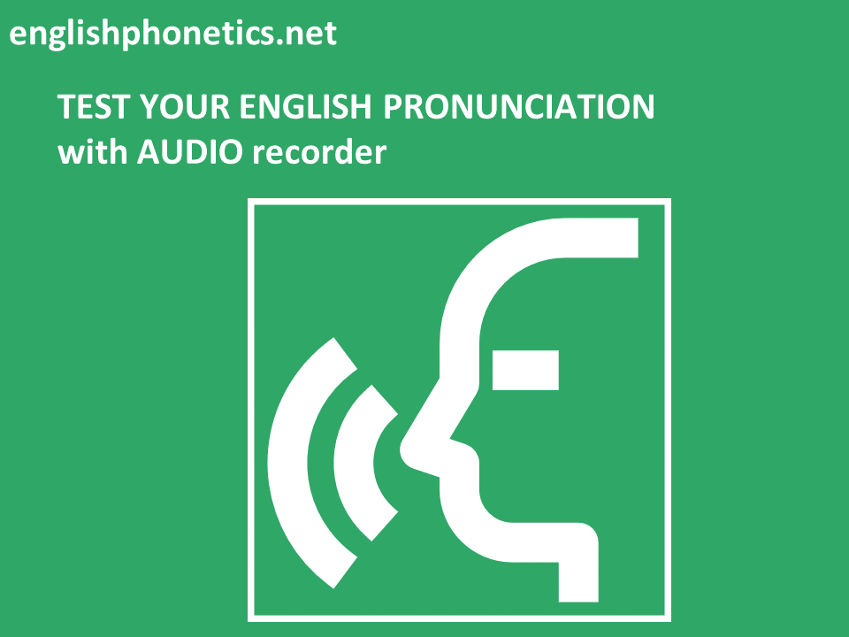 Free online English voice pronunciation exercise