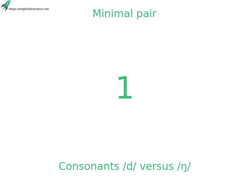 
   Minimal pair: Consonants /d/ versus /ŋ/, 1,620 pairs
  