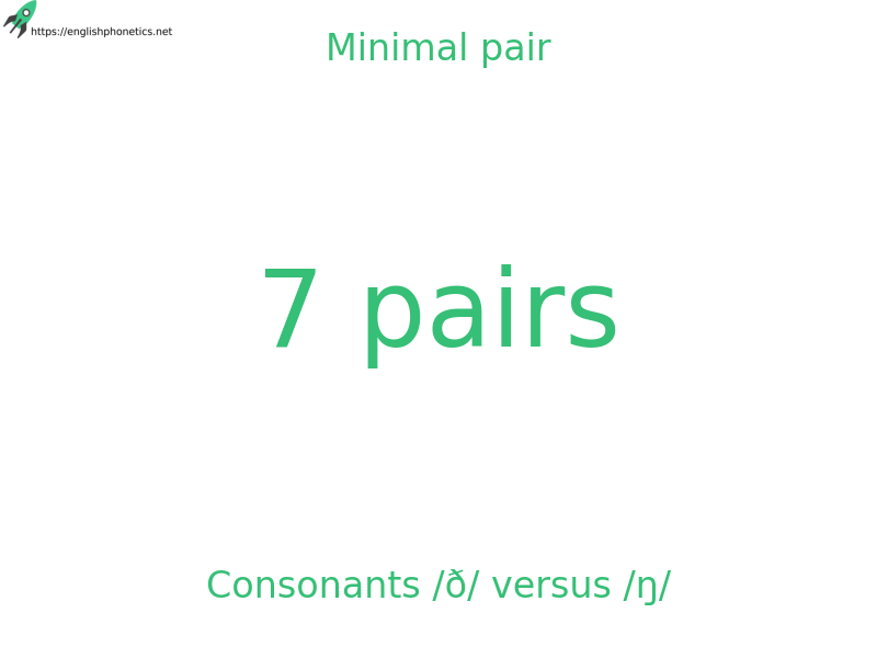 
   Minimal pair: Consonants /ð/ versus /ŋ/, 7 pairs
  