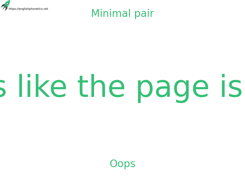 
   Minimal pair: Oops, looks like the page is lost.
  