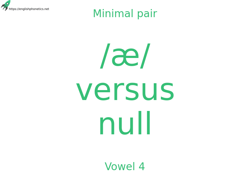 
   Minimal pair: Vowel 4, /æ/ versus null, 93 pairs
  