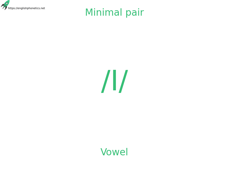 
   Minimal pair: Vowel, /I/, and consonants, 978 pairs.
  