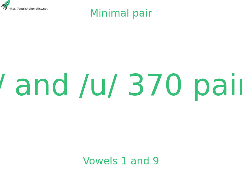 
   Minimal pair: Vowels 1 and 9, /i/ and /u/ 370 pairs
  