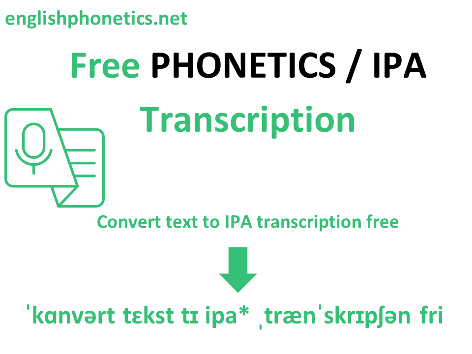 Online converter of English text to IPA phonetic transcription